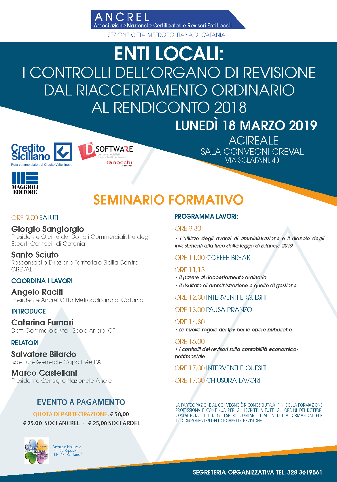 ENTI LOCALI: CONTROLLI DELL&rsquo;ORGANO DI REVISIONE DAL RIACCERTAMENTO ORDINARIO AL RENDICONTO 2018